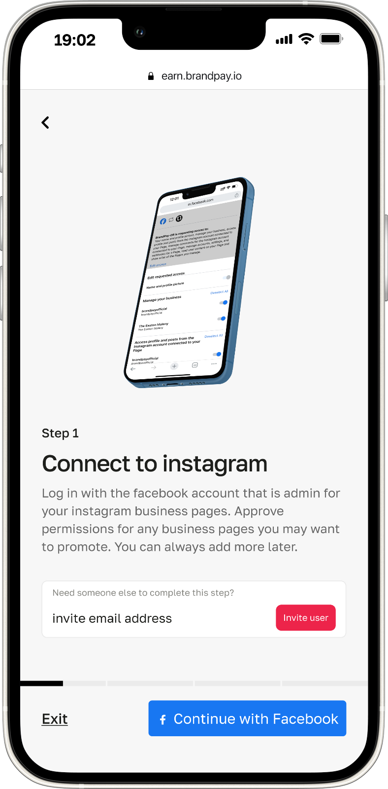 Connect to instagram